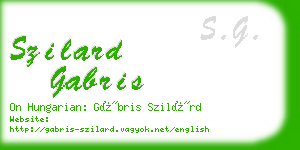 szilard gabris business card